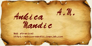 Ankica Mandić vizit kartica